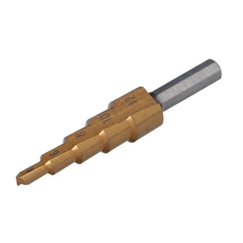 Burghiu in trepte pentru metal HSS Titanizat 4-12mm Faster Tools