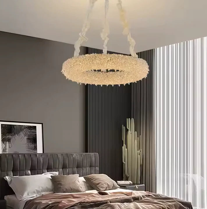 Candelabru Cristal PRAGA Magno, 26W, Lumina Calda/Rece/Neutra, Diametru 47cm, Auriu, Inaltime Reglabila-2