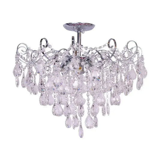 Candelabru Cristal Carson 6x E27 Argintiu - La Cucu