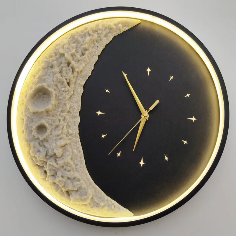 Aplica LED Decorativa Luna Diametru 40CM Lumina Rece/Neutra/Calda Black-1