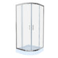 Cabina de dus simpla Celesta Titan, semirotunda, sticla transparenta 6 mm, 90 x 90 x 190 cm, profil crom