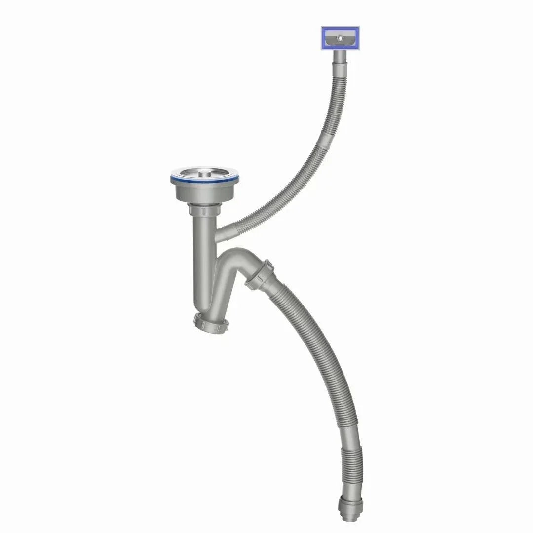 Chiuveta multifunctionala, bucatarie, otel inoxidabil, baterie dubla, accesorii incluse, scurgere cu tocator, Hausberg HBC-9950NG - La Cucu