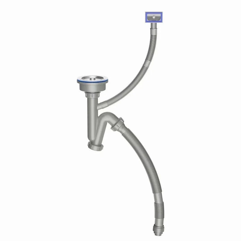 Chiuveta multifunctionala, bucatarie, otel inoxidabil, baterie dubla, accesorii incluse, scurgere cu tocator, Hausberg HBC-9950NG - La Cucu