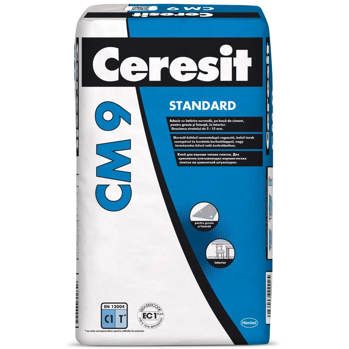 Adeziv gresie si faianta Ceresit CM9, pentru interior, 25 kg