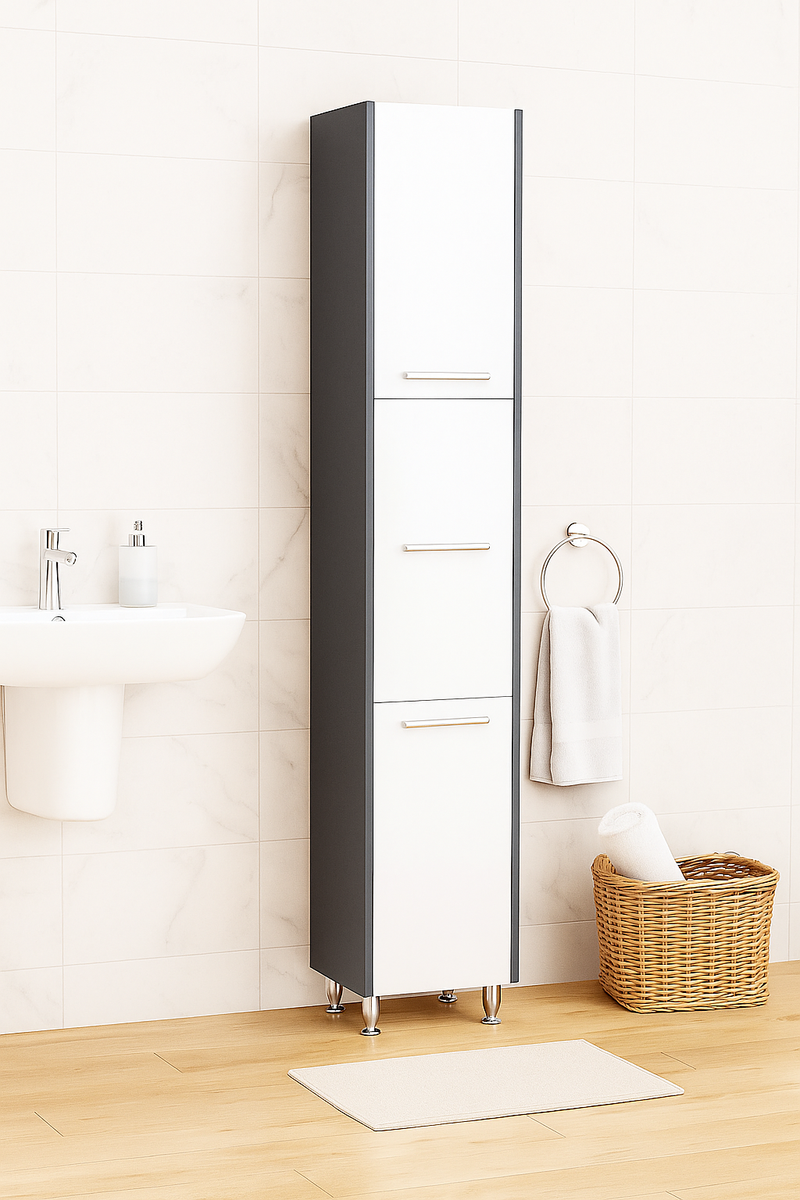 Dulap Baie înalt Kit, Seria 020, Alb-Antracit-1