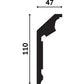 S25G - Cornisa polistiren cu model AURIU 100x47x2000mm