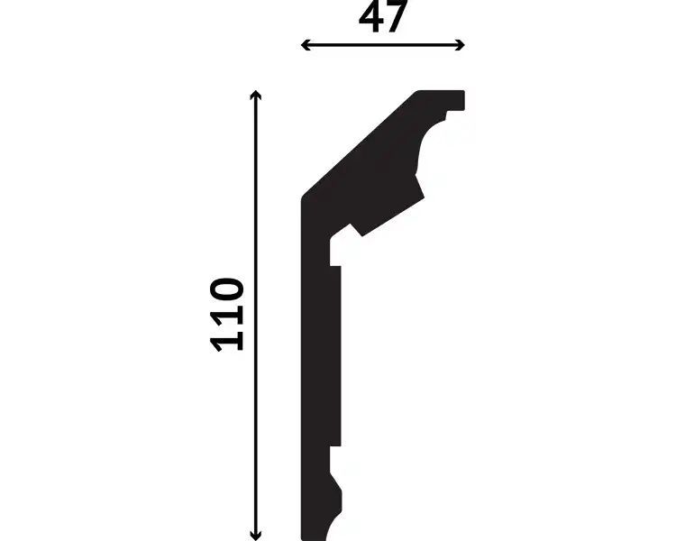 S25G - Cornisa polistiren cu model AURIU 100x47x2000mm