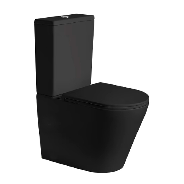Set WC Verdi Negru Mat, Scurgere Laterala-2