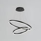 Lustra LED suspendata cu telecomanda CASIANA 41W, 2 Cercuri, lumina Rece/Calda/Neutra, Dimabila, Negru, Inaltime Reglabila