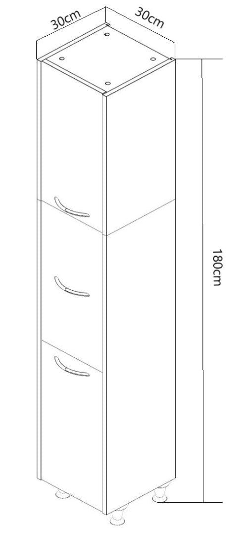 Dulap Baie înalt Kit, Seria 020, Alb