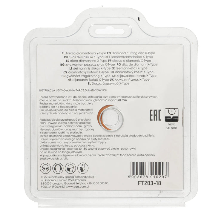 Disc diamantat DUAL-PART 125x2mm pentru granit, marmura, gresie Faster Tools