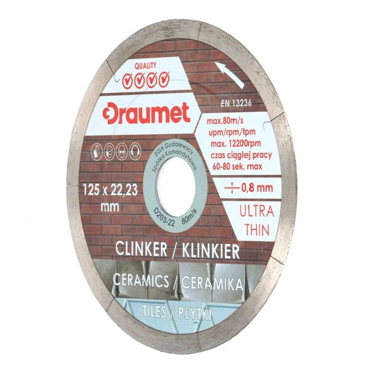 Disc diamantat Ultra-Subtire pentru ceramica portelanata 125x0.8mm