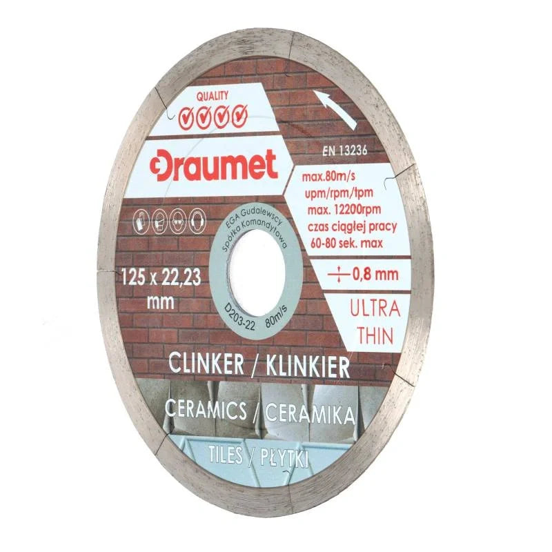Disc diamantat Ultra-Subtire pentru ceramica portelanata 125x0.8mm-2