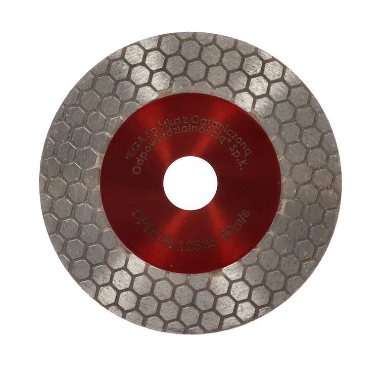 Disc profesional fagure pentru taiere ceramica dura, gresie portelanata, piatra naturala 125x1.6mm Draumet