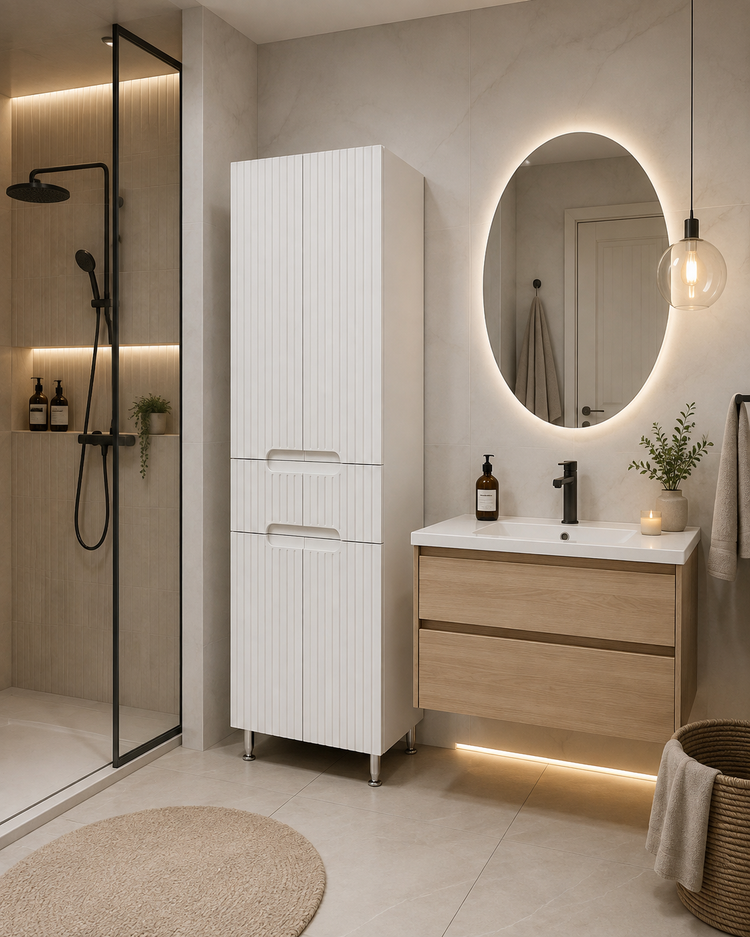 SERIA 033 - DULAP BAIE INALT MDF 60CM ALB