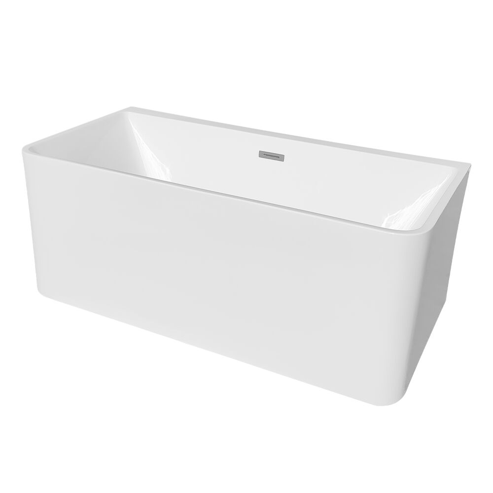 Cada baie freestanding Bella WB-834, acril, 170 x 75 x 58 cm, alb