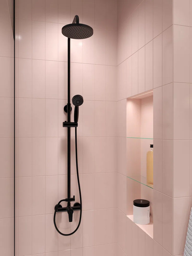RITTO BLACK Sistem de duș cu baterie duș și set complet duș
