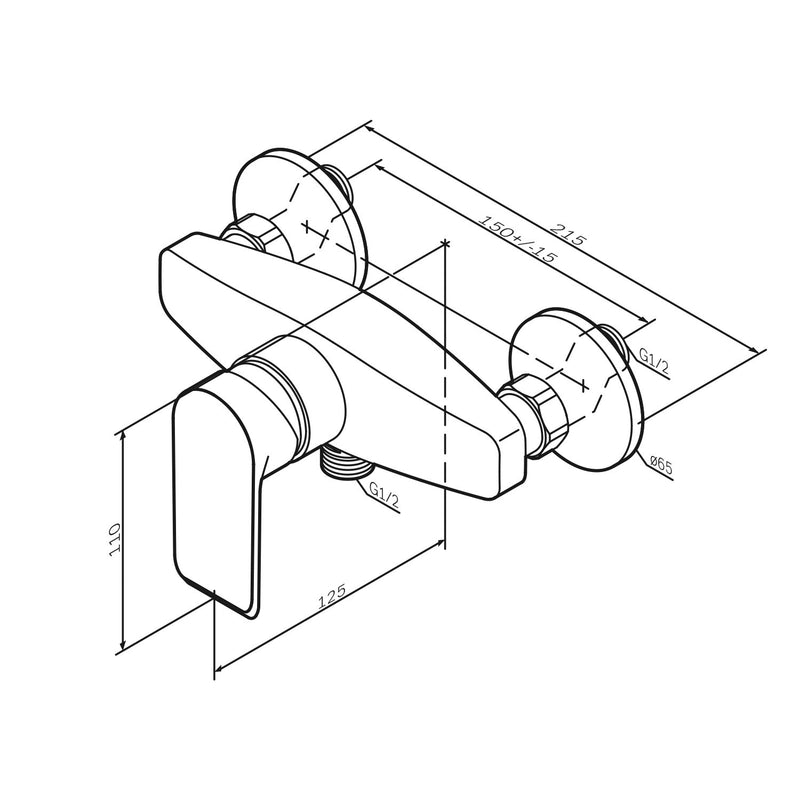 F9H20022 - Baterie Dus negru mat AM&PM-8