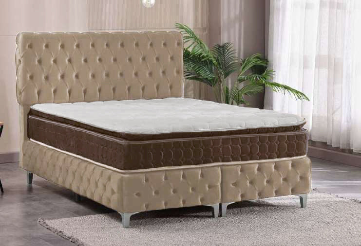 PAT KOKA 160X200 CAPPUCINIO - SOMIERA METALICA RABATABILA SI SALTEA