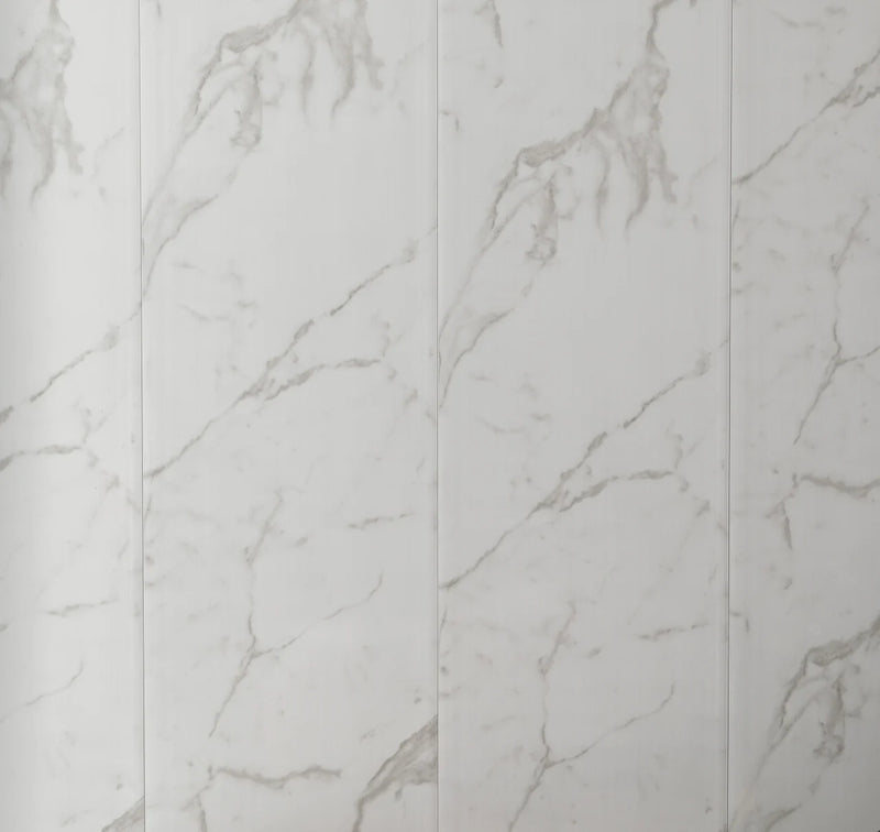 Lambriu PVC cu canale, Buker Pvc, Marmura Alb, 20 cm / 8 mm, 4 m, 5.6 m2/pachet-2