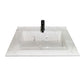 Mobilier Baie MDF și lavoar granit, Seria 486, Sertare, 60cm, Alb
