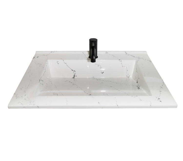 SERIA 486 - MOBILIER BAIE MDF 80CM SRT ALB + LAVOAR GRANIT ALB