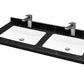 SERIA 033 - MOBILIER BAIE 120CM MDF NEGRU+LAVOAR GRANIT NEGRU/ALB