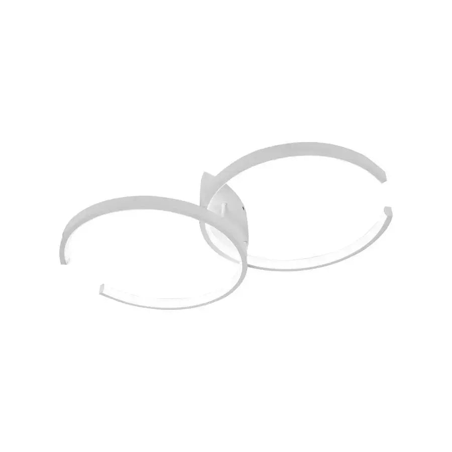 Lustra LED cu telecomanda NOAH 64W, 2 Elemente, lumina Rece/Calda/Neutra, Dimabila, Alb