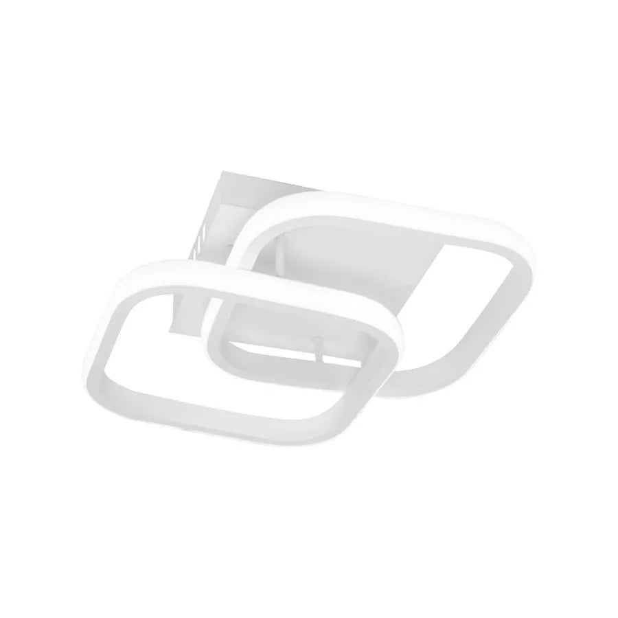 Lustra LED VERTEX Matrix Romburi Suprapuse, Rame Metalice, 11W, 2 Romburi, Lumina Rece/Calda/Neutra, Alb