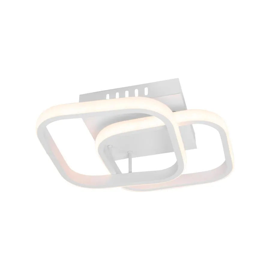 Lustra LED VERTEX Matrix Romburi Suprapuse, Rame Metalice, 11W, 2 Romburi, Lumina Rece/Calda/Neutra, Alb