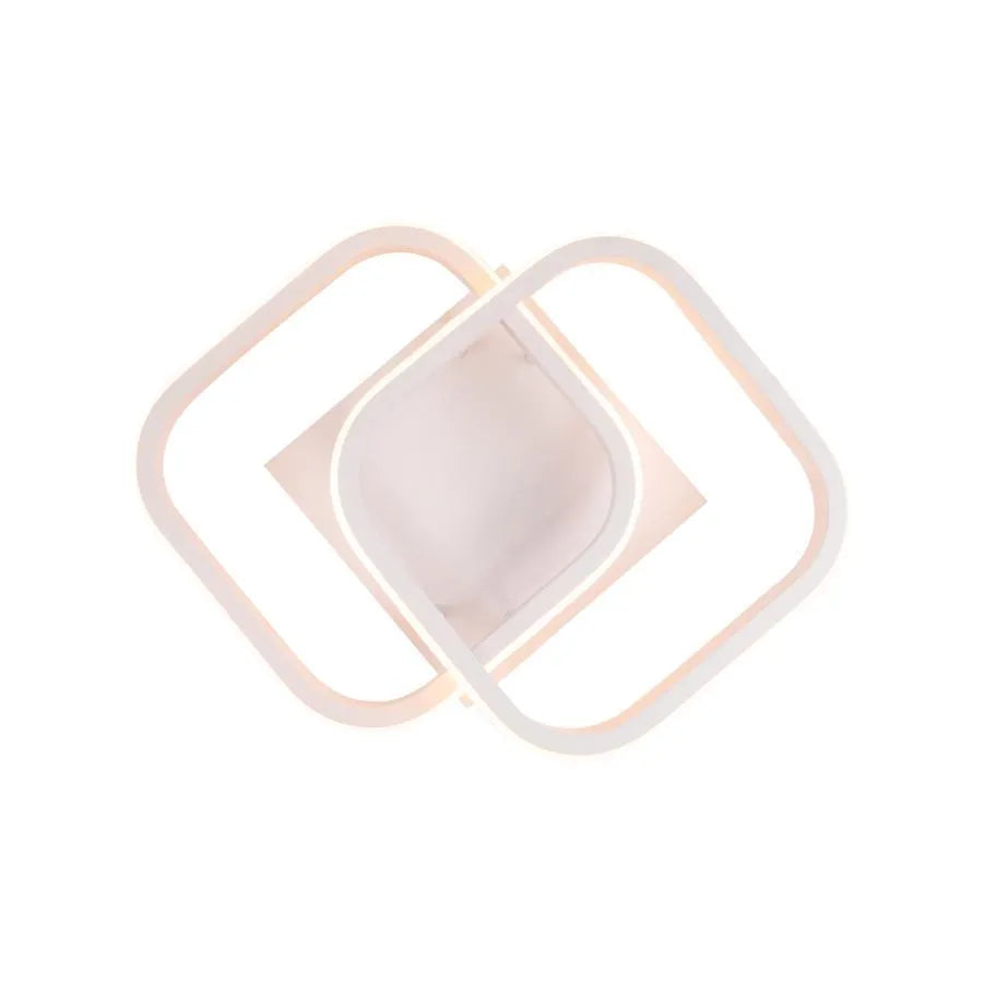 Lustra LED VERTEX Matrix Romburi Suprapuse, Rame Metalice, 11W, 2 Romburi, Lumina Rece/Calda/Neutra, Alb