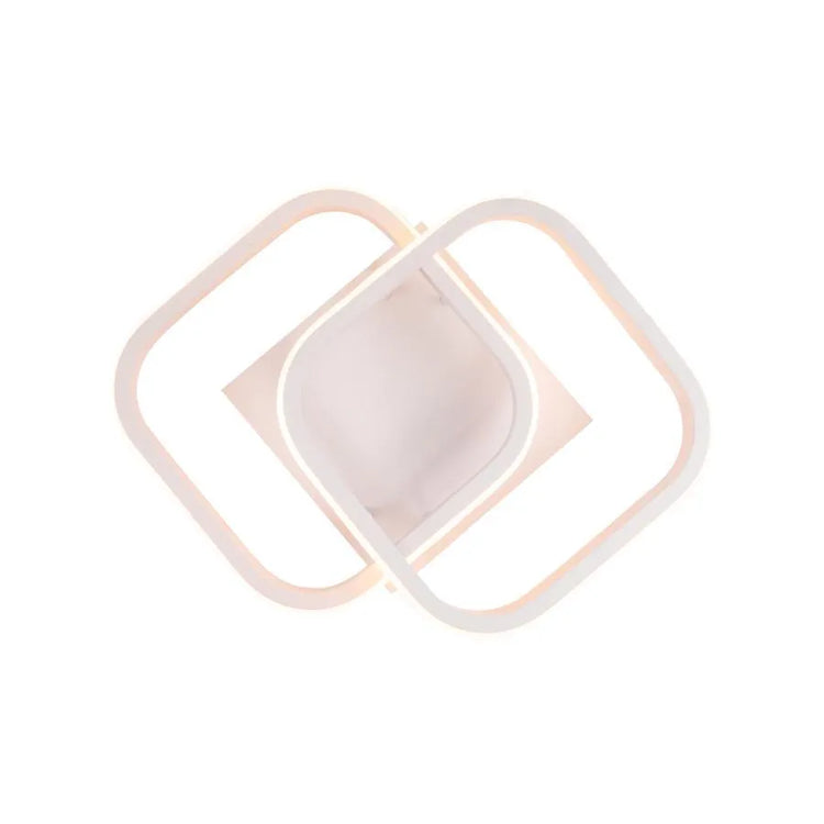 Lustra LED VERTEX Matrix Romburi Suprapuse, Rame Metalice, 11W, 2 Romburi, Lumina Rece/Calda/Neutra, Alb