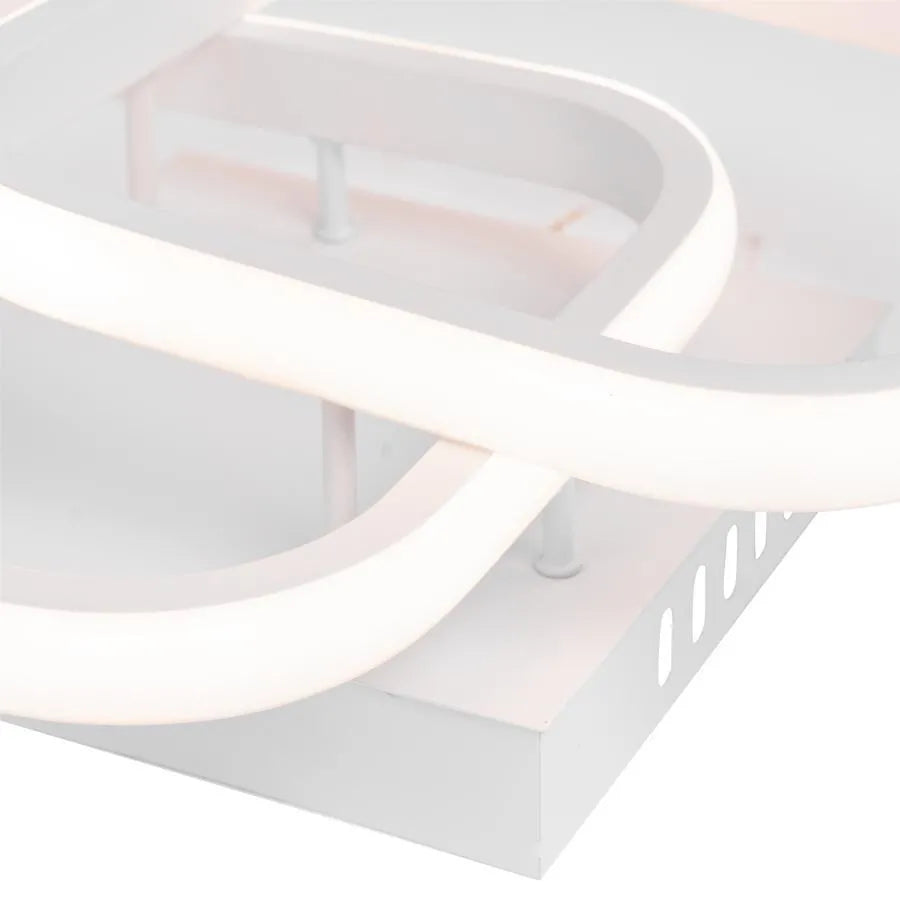 Lustra LED VERTEX Matrix Romburi Suprapuse, Rame Metalice, 11W, 2 Romburi, Lumina Rece/Calda/Neutra, Alb