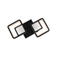 Lustra LED cu telecomanda BALANS 44W, 2 Patrate, lumina Rece/Calda/Neutra, Dimabila, Negru