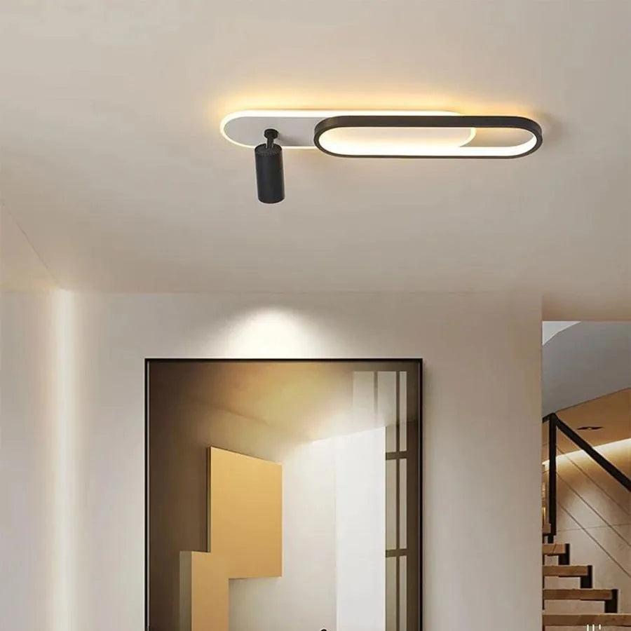Lustra LED cu Proiector Reglabil FISSO Camilla 48W, lumina Rece/Calda/Neutra, Negru