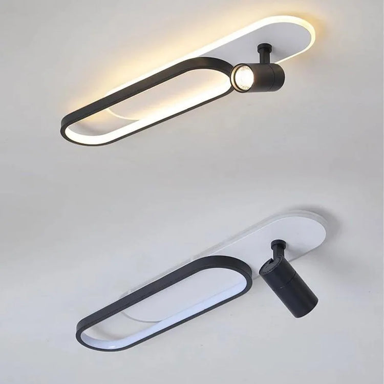 Lustra LED cu Proiector Reglabil FISSO Camilla 48W, lumina Rece/Calda/Neutra, Negru