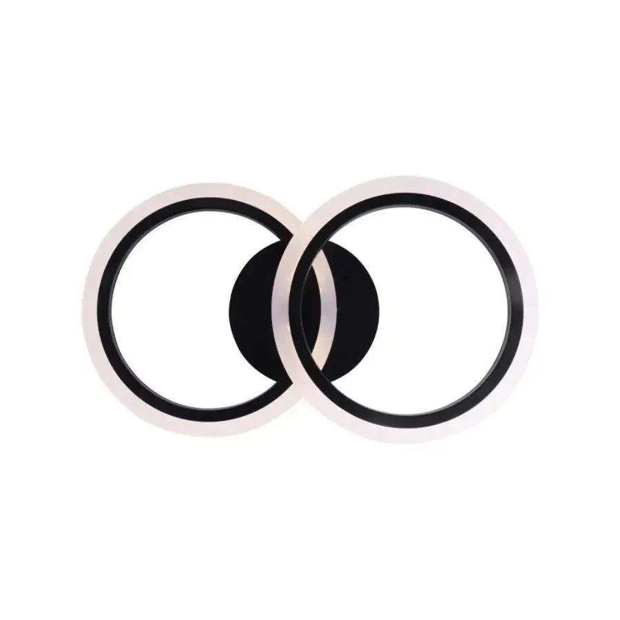 Lustra LED cu telecomanda BETTY 27W, 2 Cercuri, lumina Rece/Calda/Neutra, Dimabila, Negru