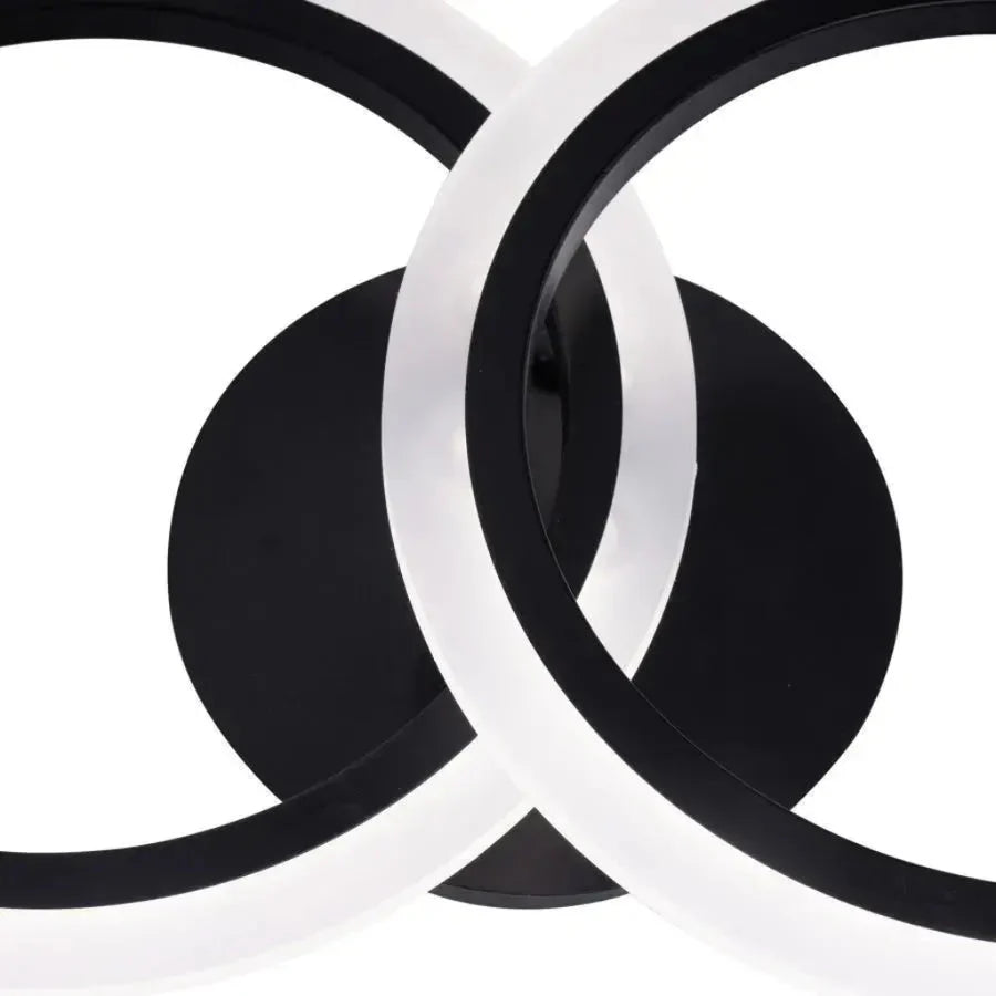 Lustra LED cu telecomanda BETTY 27W, 2 Cercuri, lumina Rece/Calda/Neutra, Dimabila, Negru