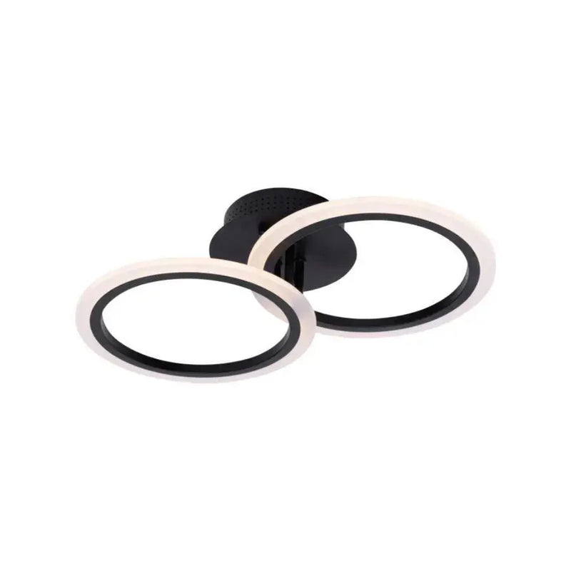 Lustra LED cu telecomanda BETTY 27W, 2 Cercuri, lumina Rece/Calda/Neutra, Dimabila, Negru-6