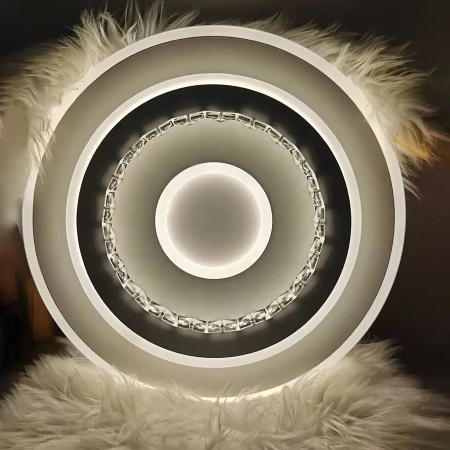 Lustra LED DOLIANA 70W, Diametru 40cm, lumina Rece/Calda/Neutra, Alb