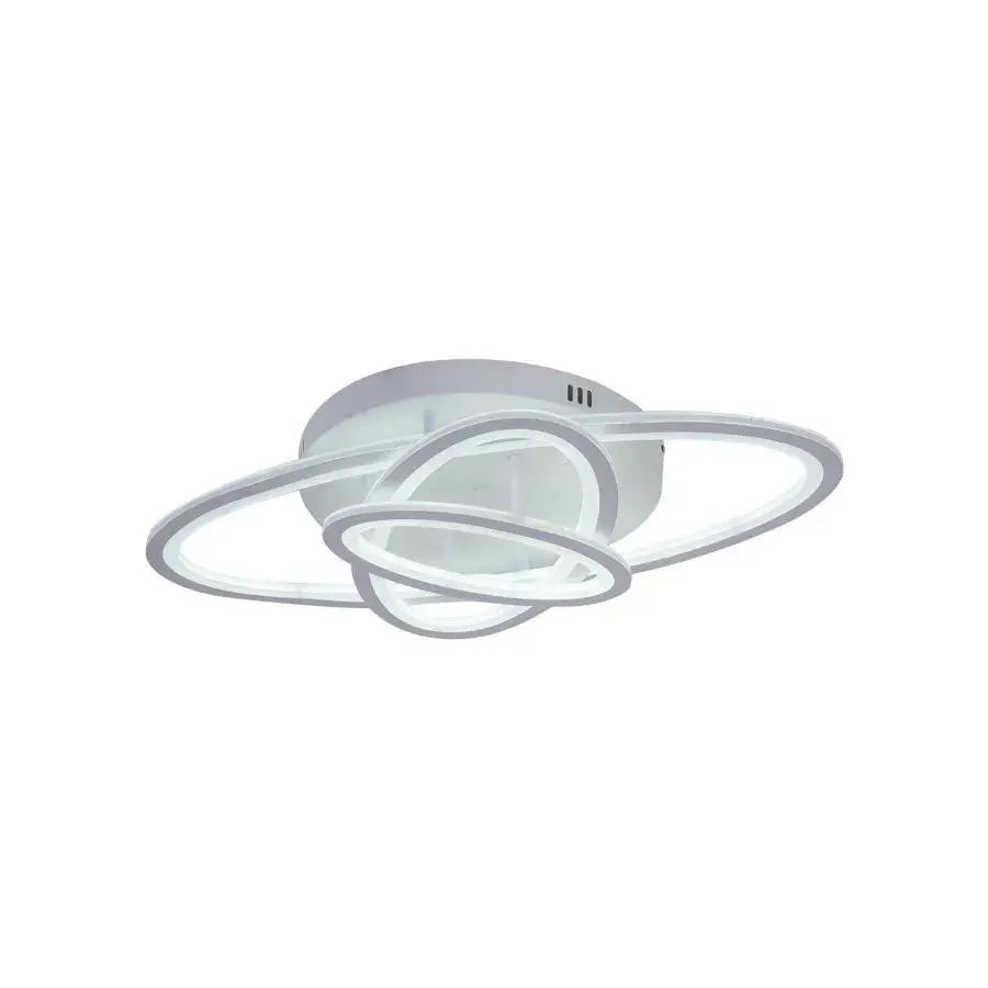 Lustra LED cu telecomanda TIANA 83W, 3 Elipse, lumina Rece/Calda/Neutra, Dimabila, Alb