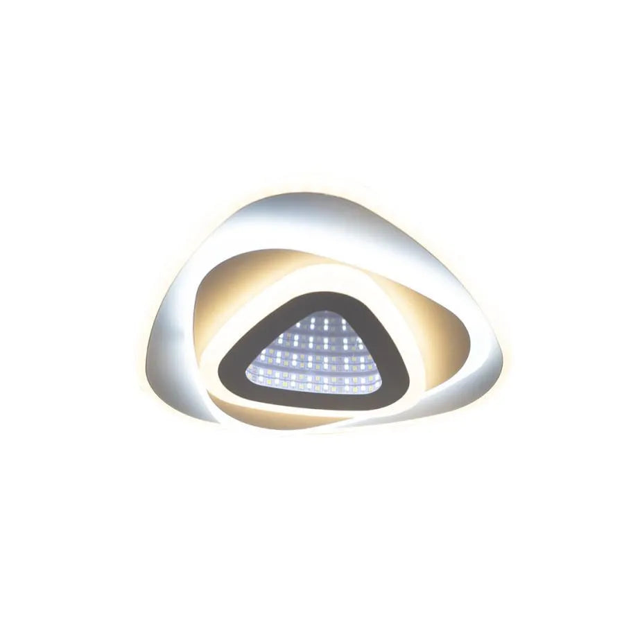 Lustra LED NEXA Triunghi 3D 36W, Alb, Lumina Rece/Calda/Neutra