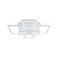 Lustra LED cu telecomanda ELLA 124W, 6 Patrate, lumina Rece/Calda/Neutra, Dimabila, Alb