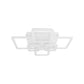 Lustra LED cu telecomanda ELLA 124W, 6 Patrate, lumina Rece/Calda/Neutra, Dimabila, Alb