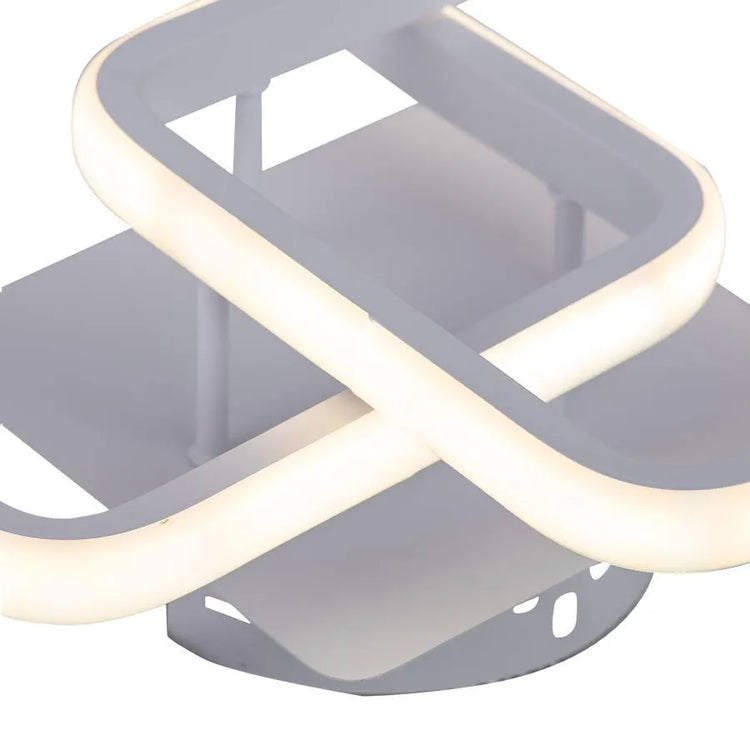 Lustra LED LILIA 20W, 2 Patrate, lumina Rece/Calda/Neutra, Alb