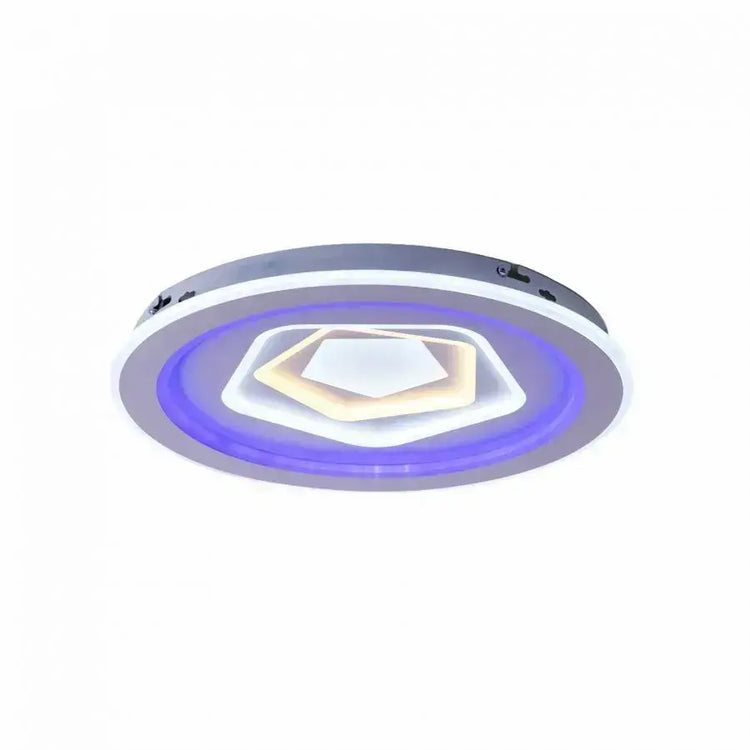 Lustra LED cu telecomanda MEIRA RGB, 180W, lumina Rece/Calda/Neutra, Dimabila, Alb