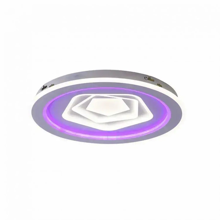 Lustra LED cu telecomanda MEIRA RGB, 180W, lumina Rece/Calda/Neutra, Dimabila, Alb