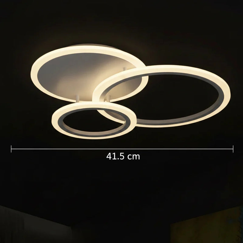Lustra LED cu telecomanda LUCY 45W, 3 Cercuri, lumina Rece/Calda/Neutra, Dimabila, Alb-4