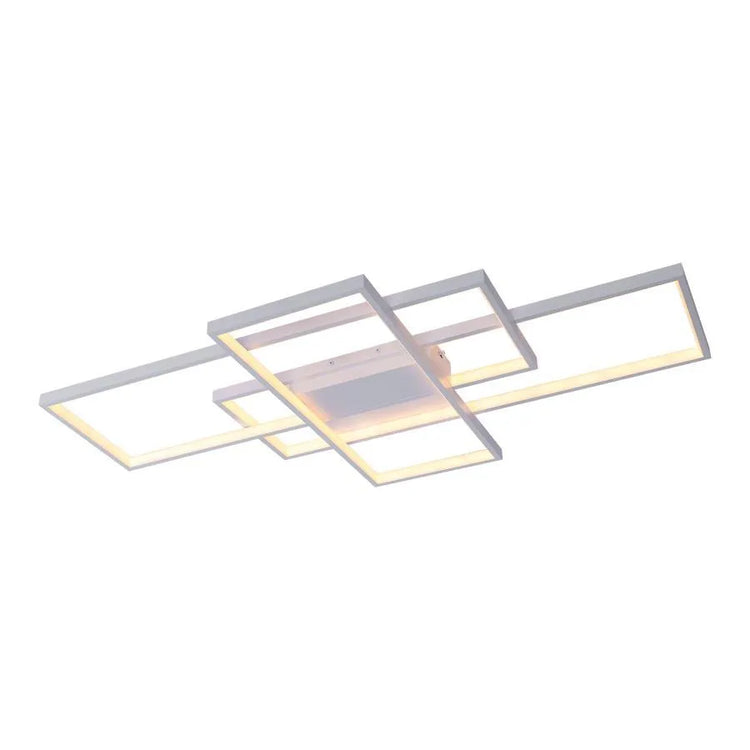 Lustra LED cu telecomanda LANDEN 184W, 3 Elemente, lumina Rece/Calda/Neutra, Dimabila, Alb