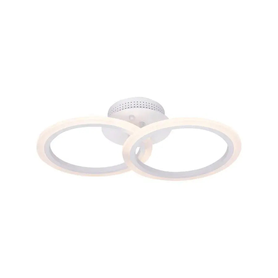 Lustra LED cu telecomanda BETTY 27W, 2 Cercuri, lumina Rece/Calda/Neutra, Dimabila, Alb